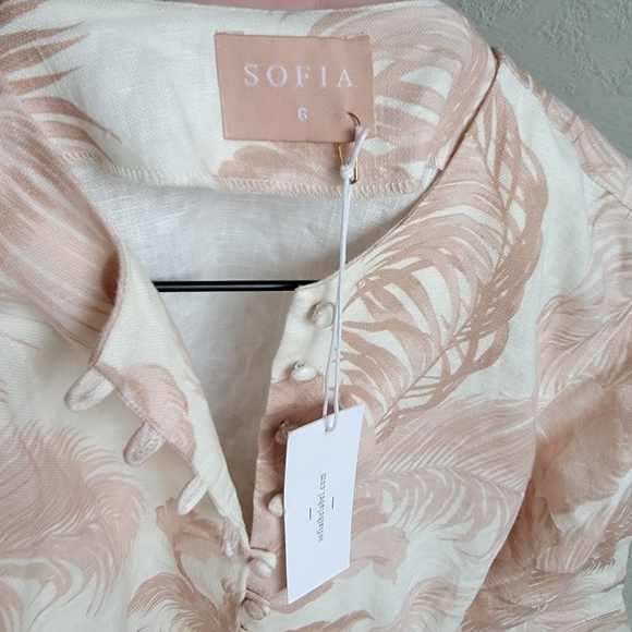 Sofia the Label Palms Linen Playsuit size AU6 NWT - Picture 9 of 9